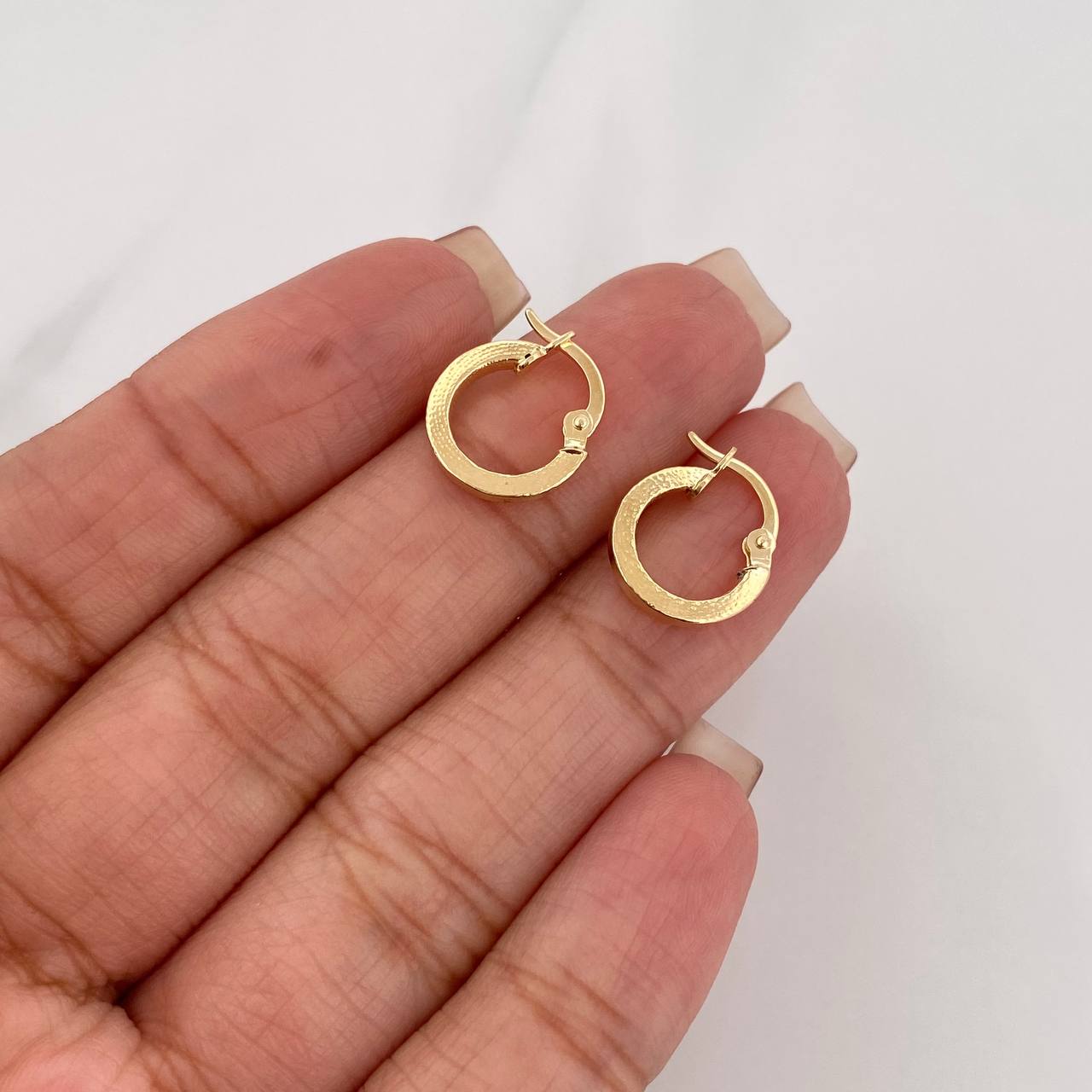 Hoop Earrings Vick 1 g / 1/2 in Yellow Gold 18K