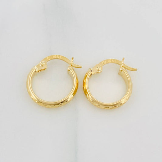 Candongas Burbujas 1.05 g / 1/2 in Oro Amarillo 18K