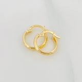 Hoop Earrings Bubbles 1.05 g / 1/2 in 18K Yellow Gold