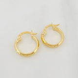 Hoop Earrings Bubbles 1.05 g / 1/2 in 18K Yellow Gold