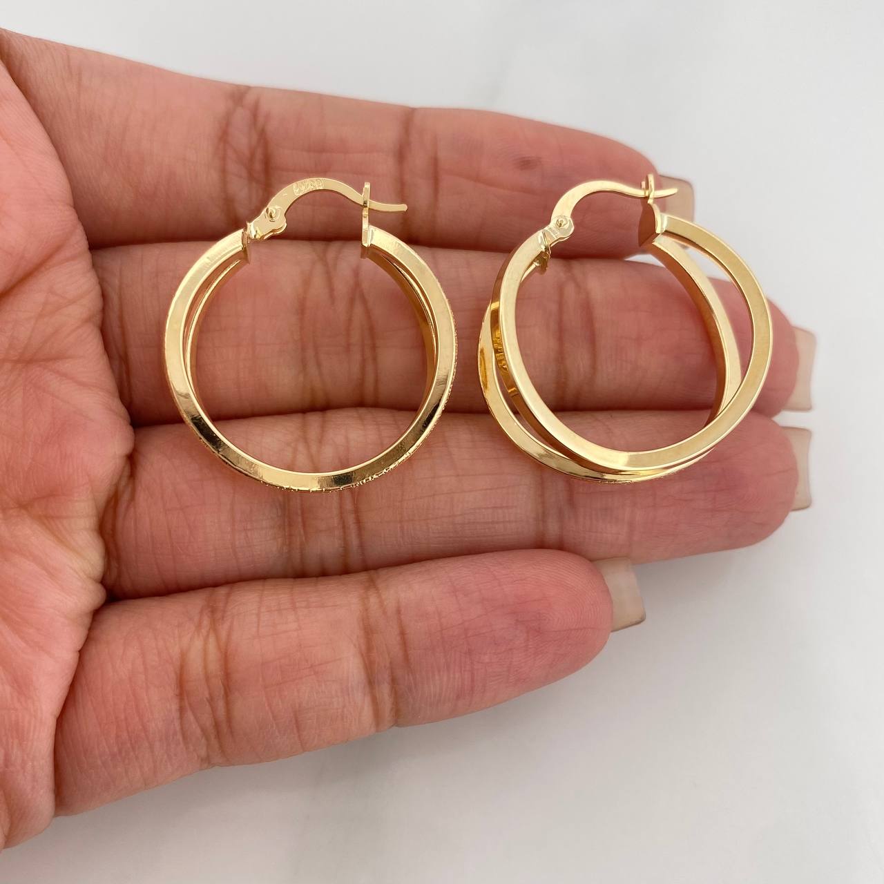 Candongas Juani 3.3 g / 1 1/4 in Oro Amarillo 18K