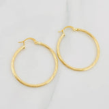 Hoop Earrings Kataleya 1.85 g / 1 1/2 in Yellow Gold 18K