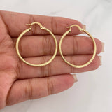 Hoop Earrings Kataleya 1.85 g / 1 1/2 in Yellow Gold 18K