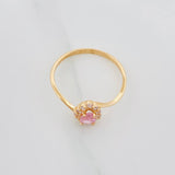 Anillo Halo Gota 1.6 g / T7 Oro Amarillo 18K