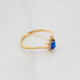 Anillo Halo Gota 1.65 g / T7 Oro Amarillo 18K