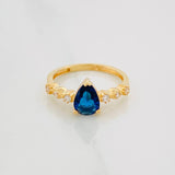 Halo Drop Ring 1.7 g / T3 3/4 Yellow Gold 18K