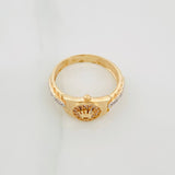 Crown Ring 3.65 g / T6 1/2 Two-Tone Yellow and White Gold 18K