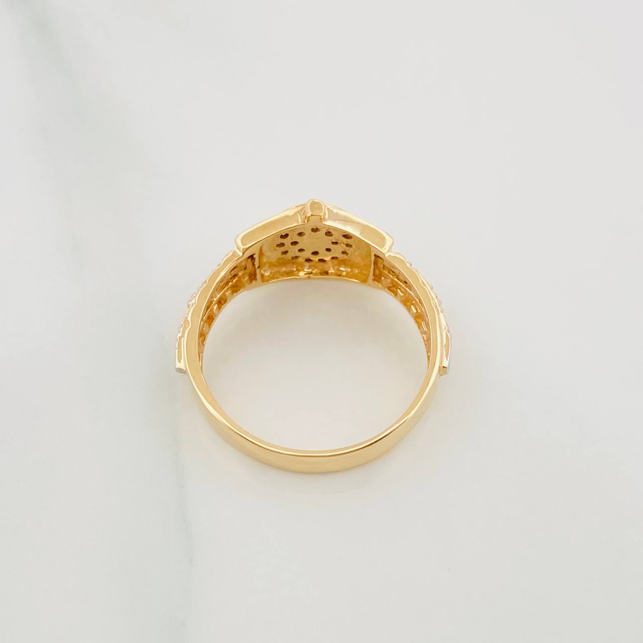 Crown Ring 3.65 g / T6 1/2 Two-Tone Yellow and White Gold 18K