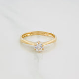 Anillo Solitario 2.1 g / T7 3/4 Oro Amarillo 18K