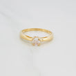 Solitaire Bridge Ring 2 g / T7 1/4 Yellow Gold 18K