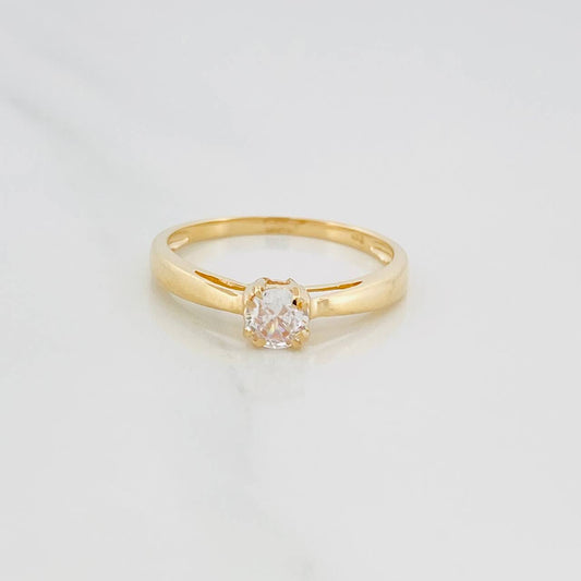 Anillo Solitario Puente 2 g / T7 1/4 Oro Amarillo 18K