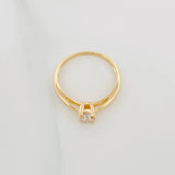 Solitaire Bridge Ring 2 g / T7 1/4 Yellow Gold 18K