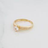 Anillo Solitario Churumbela 1.85 g / T6 Oro Amarillo 18K