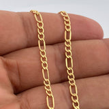Cadena Figaro 5.3gr / 24 in / 3.75mm Oro Amarillo +1 18K %