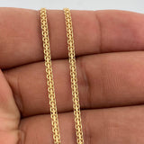Cadena China 3.9gr / 16 1/2 in / 2.13mm Oro Amarillo +1 18K &