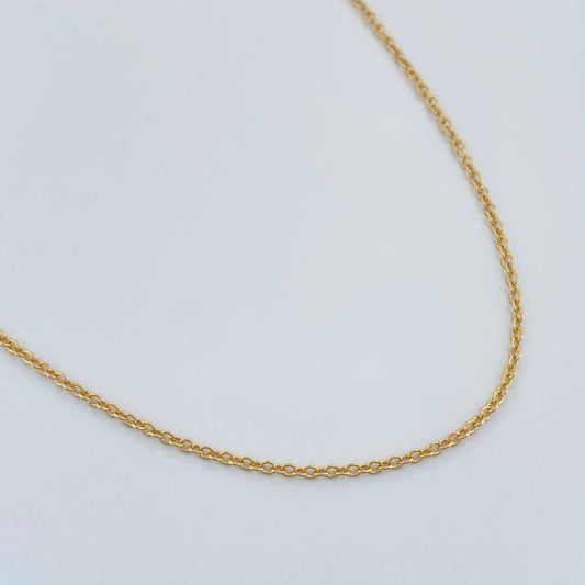 Cadena Aro Seguido 1.35gr / 18 in / 0.9mm Oro Amarillo +3 18K %