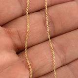 Cadena Aro Seguido 1.35gr / 18 in / 0.9mm Oro Amarillo +3 18K %