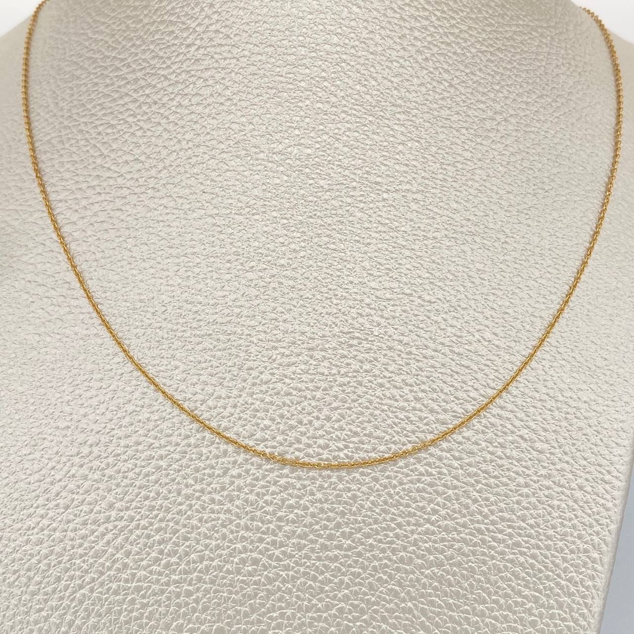 Cadena Aro Seguido 1.3gr / 18 in / 0.9mm Oro Amarillo +3 18K %