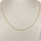 Cadena Aro Seguido 1.3gr / 18 in / 0.9mm Oro Amarillo +3 18K %