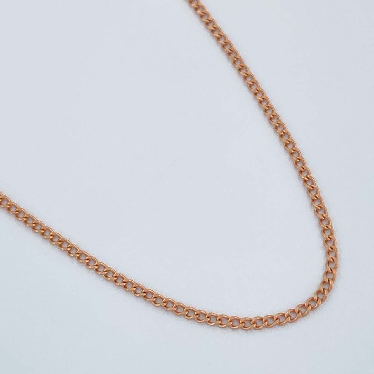 Cadena Mini Cubana 1.4gr / 23 1/2 in / 1.23mm Oro Rosa +1 18K %