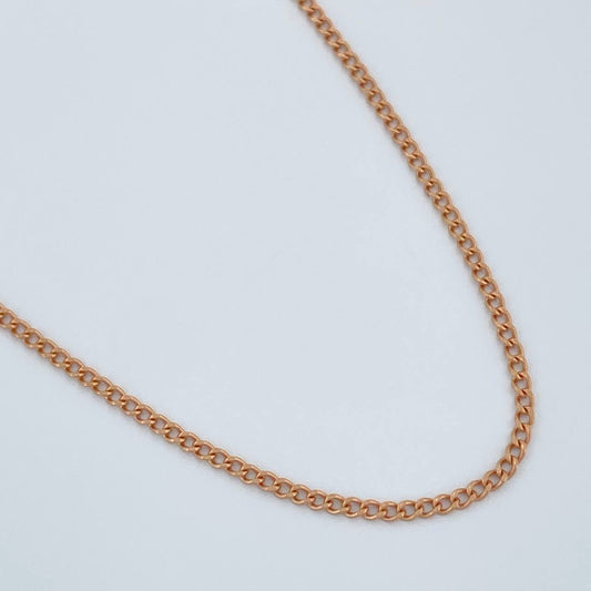 Cadena Mini Cubana 1.4gr / 23 1/2 in / 1.23mm Oro Rosa +1 18K %