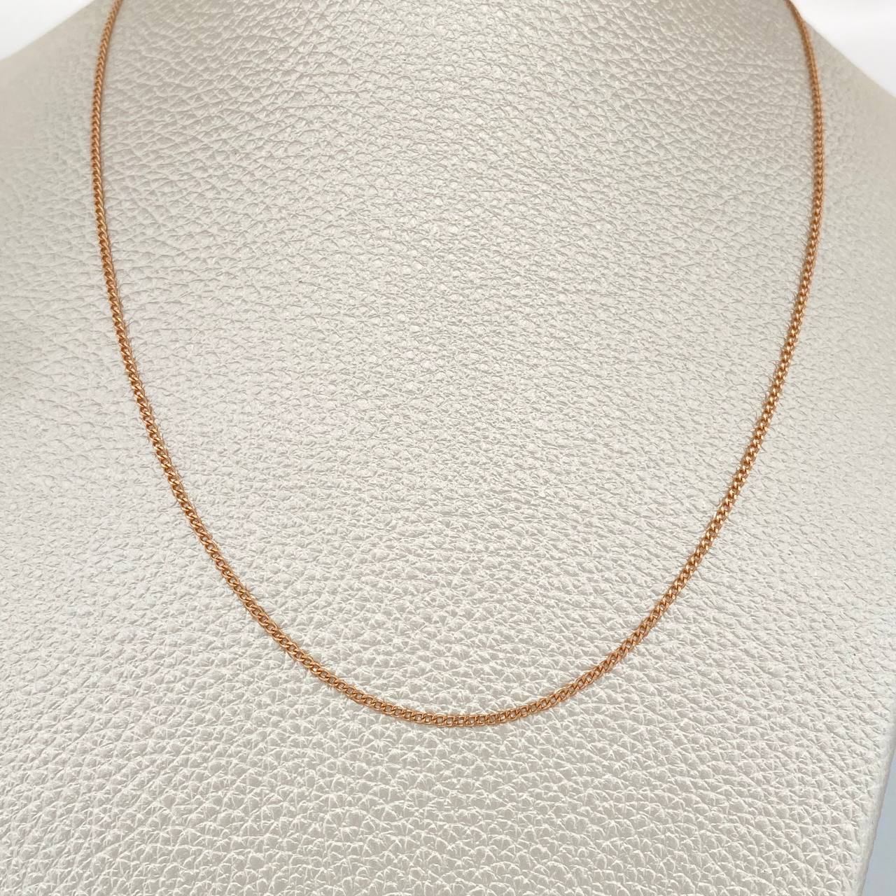 Cadena Mini Cubana 1.4gr / 23 1/2 in / 1.23mm Oro Rosa +1 18K %