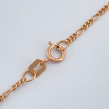 Cadena Figaro 1.4gr / 17 1/2 in / 1.45mm Oro Rosa +1 18K %