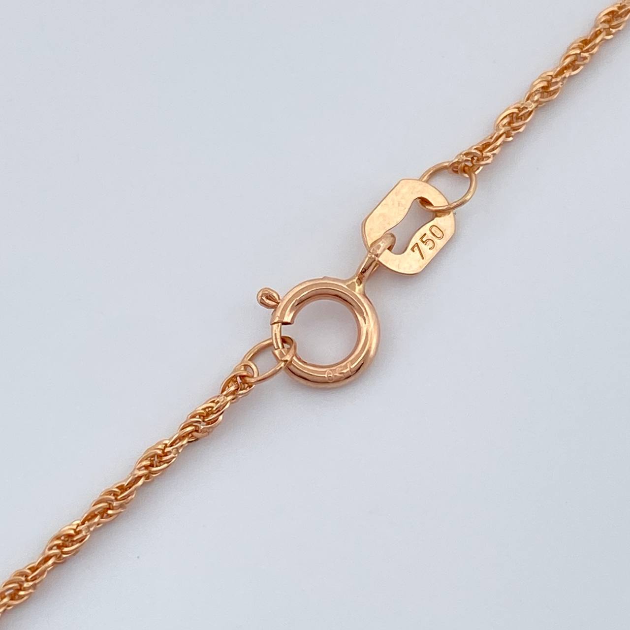 Cadena Lazo 0.9gr / 19 1/2 in / 1.25mm Oro Rosa +3 18K %