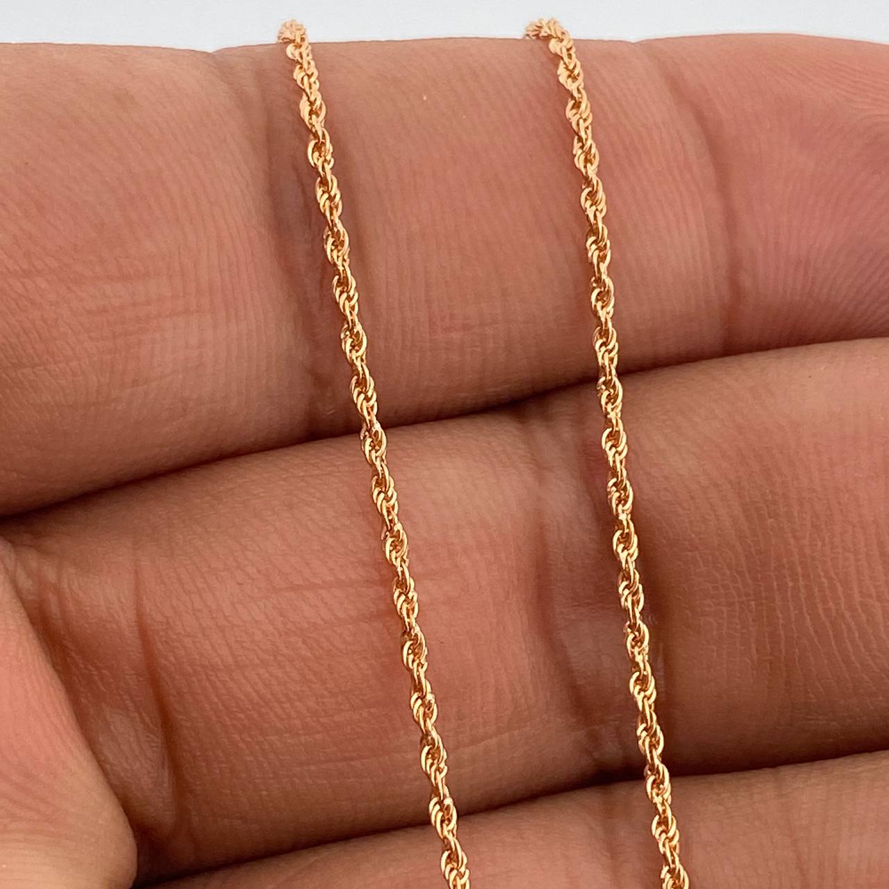 Cadena Lazo 0.9gr / 19 1/2 in / 1.25mm Oro Rosa +3 18K %