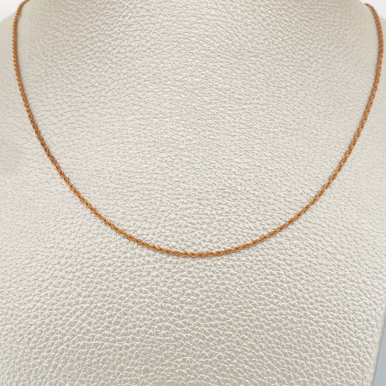 Cadena Lazo 0.95gr / 19 1/2 in / 1.25mm Oro Rosa +3 18K %