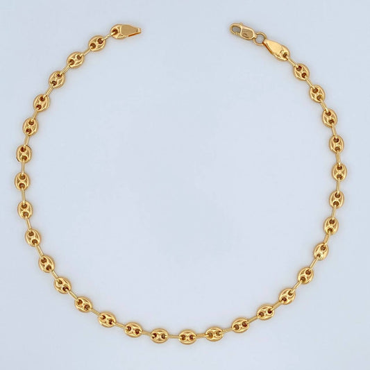Tobillera GC 3.8gr / 10 1/4 in / 3.83mm Oro Amarillo 18K $