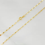 Mirror Flower Chain 0.8g / 18 in / 1.65mm Yellow Gold 18K