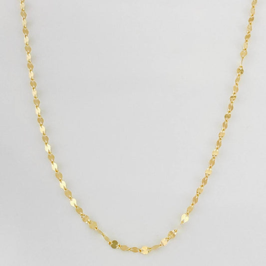 Mirror Flower Chain 0.75g / 18 in / 1.62mm Yellow Gold 18K