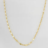 Mirror Flower Chain 0.8g / 18 in / 1.65mm Yellow Gold 18K