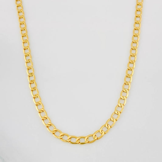 Cadena Cubana 8.8g / 24 in / 4.36mm Oro Amarillo 18K