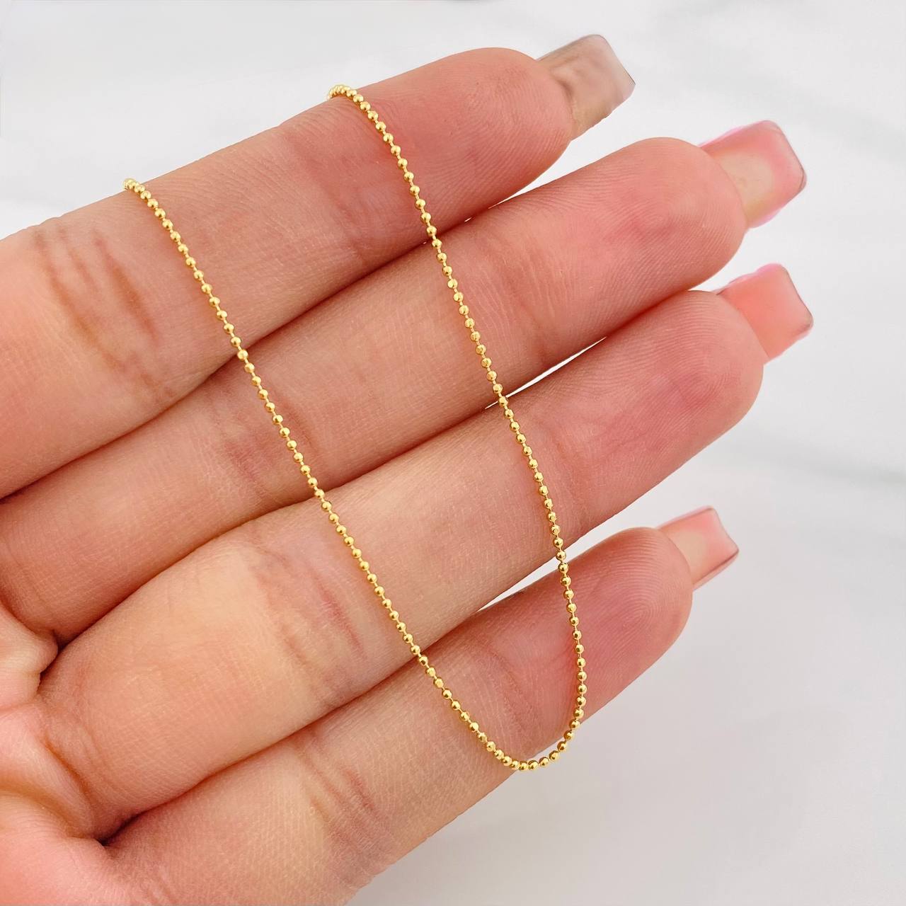Cadena Militar 2.05g / 18 in / 0.79mm Oro Amarillo 18K