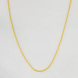 Cadena Militar 1.5g / 18 in / 0.79mm Oro Amarillo 18K