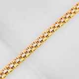 Bracelet Strap 10.5g / 7 1/2 in / 4.56mm Three Golds 18K