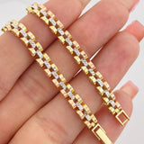 Bracelet Strap 10.5g / 7 1/2 in / 4.56mm Three Golds 18K