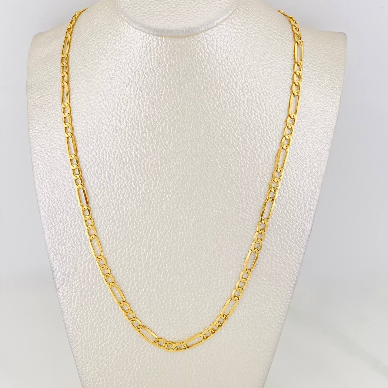 Cadena Figaro 7.75g / 24 in / 4.51mm Oro Amarillo 18K