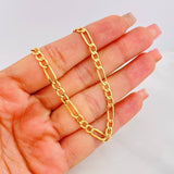 Cadena Figaro 7.7g / 24 in / 4.58mm Oro Amarillo 18K
