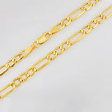 Cadena Figaro 7.7g / 24 in / 4.58mm Oro Amarillo 18K