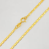 Flat Mariner Chain 2.45g / 18 in / 1.57mm Yellow Gold 18K