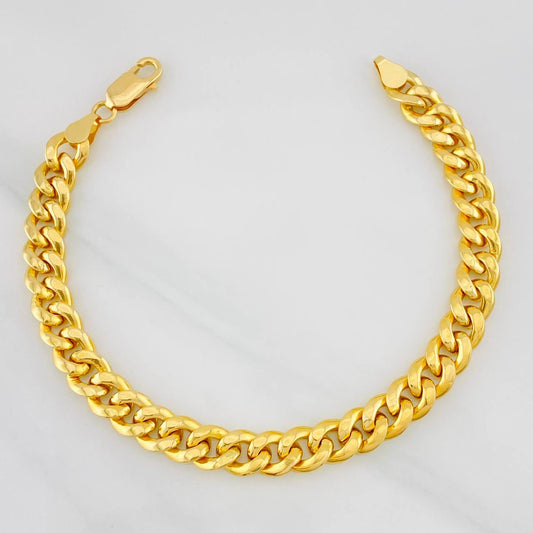 Cuban Links Bracelet 6.6g / 7 3/4 in / 7.52mm Yellow Gold 18K