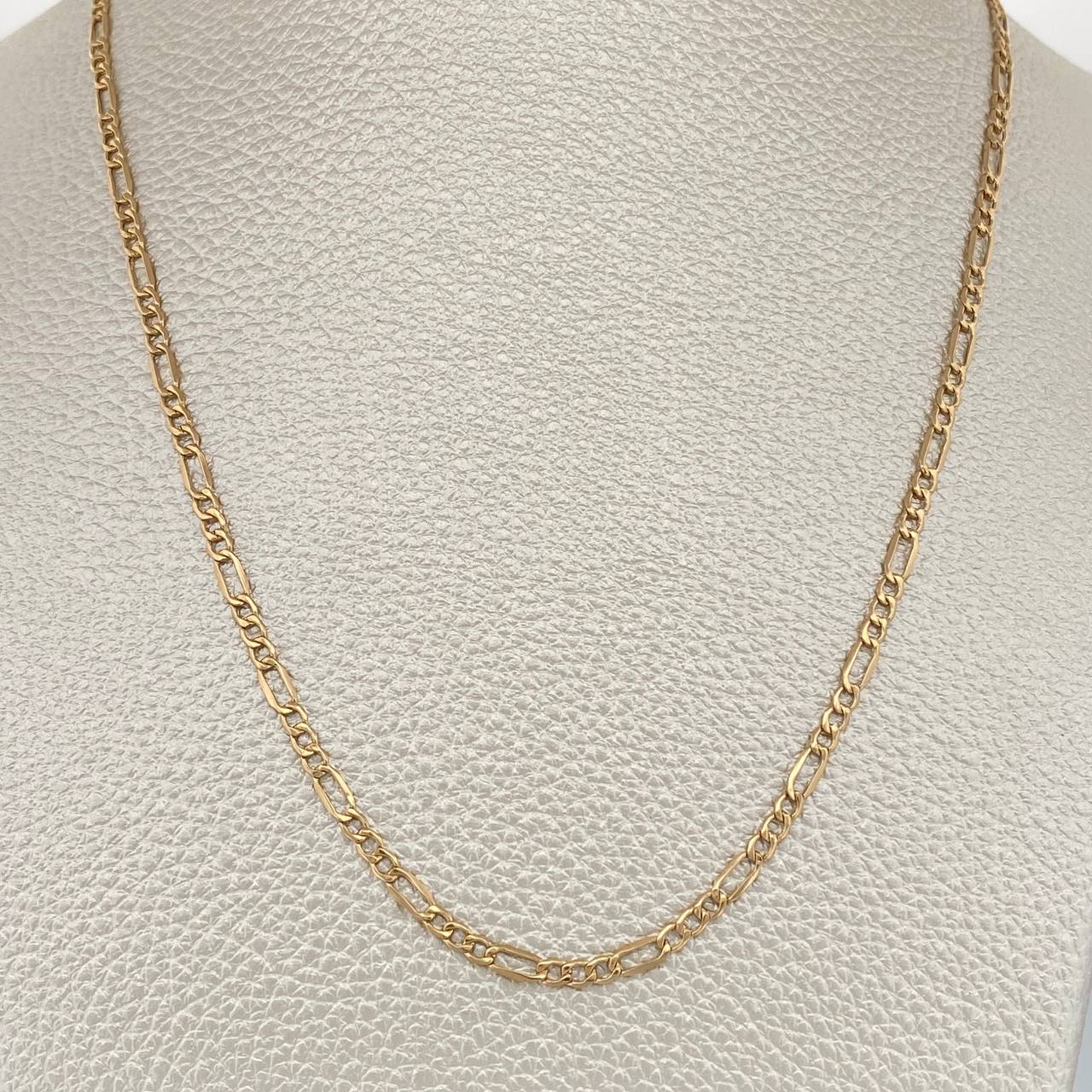 Cadena Figaro 1.7gr / 18 in / 2.66mm Oro Amarillo +1 18K &