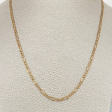 Cadena Figaro 1.7gr / 18 in / 2.66mm Oro Amarillo +1 18K &