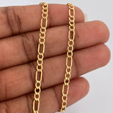 Cadena Figaro 5.45gr / 23 3/4 in / 3.4mm Oro Amarillo +1 18K &