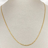 Cadena Cubana 2.95gr / 19 3/4 in / 1.83mm Oro Amarillo +1 18K &