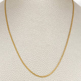 Cadena China 2.3gr / 16 1/2 in / 1.46mm Oro Amarillo +1 18K &