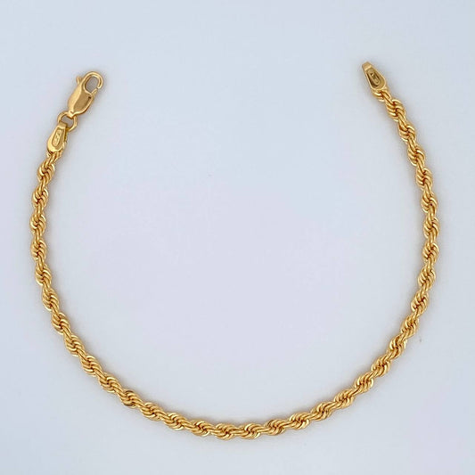 Pulso Lazo 2.8gr / 7 1/4 in / 3.11mm Oro Amarillo +3 18K &